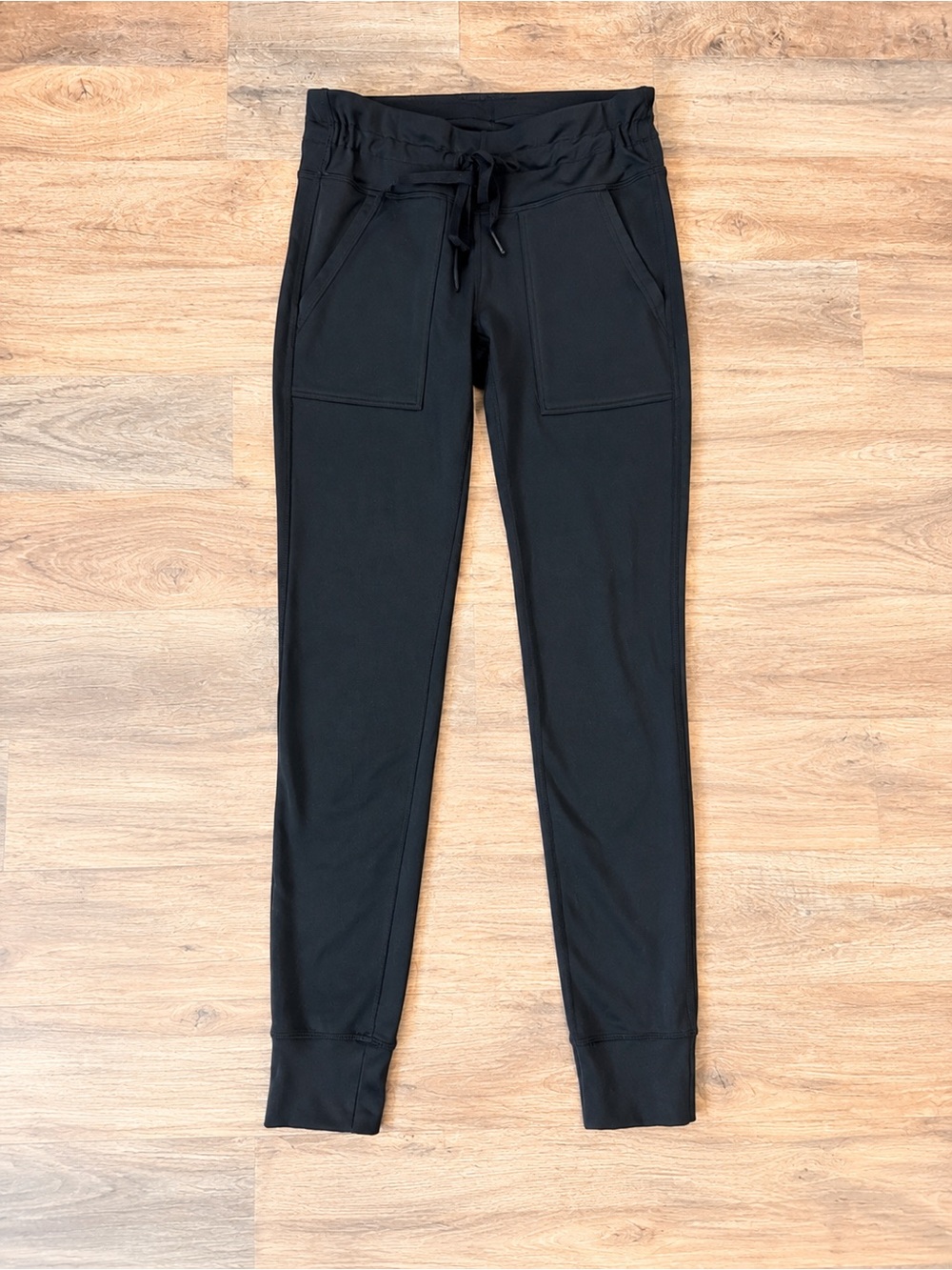 aerie Black Slim Drawstring Joggers